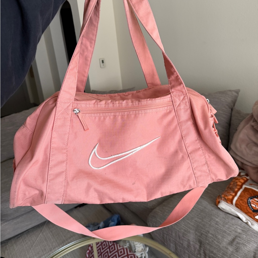 Nike Pink Gym Tote with White Swoosh